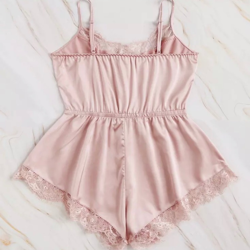 Gift 🎁 1X-4X Satin Lingerie Romper - Picture 2 of 5